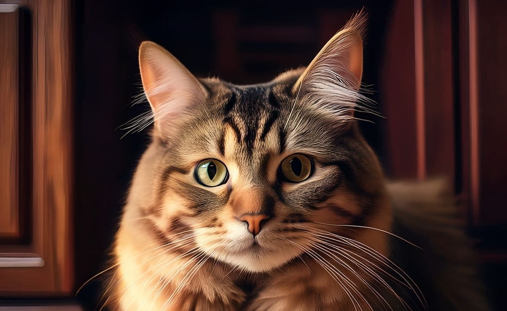 Gato tranquilo y saludable