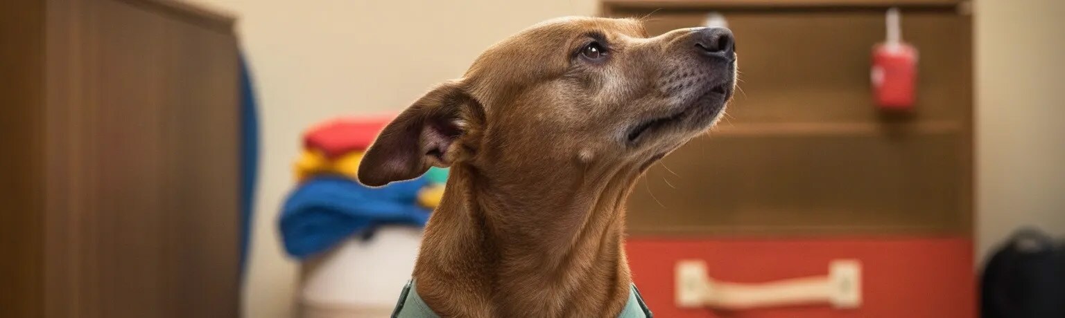 Dog looking to the side