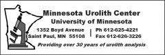 Información de contacto del Centro Urolith de Minnesota